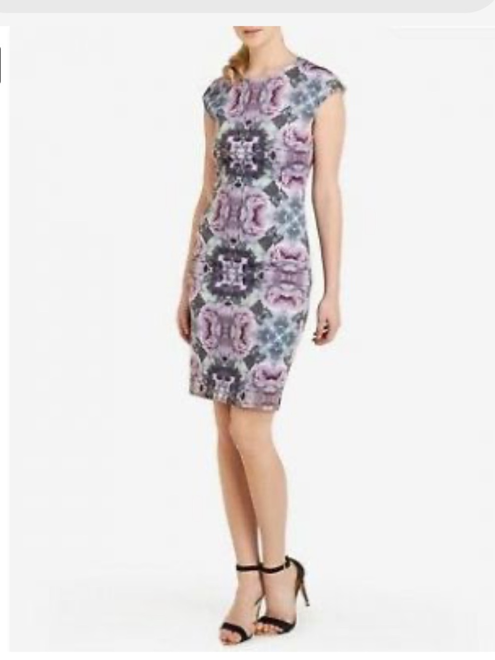 Ted Baker Cambree crotchet rose print Bodycon Dress in size 0 - Picture 9 of 9